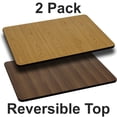 thumbnail image 1 of Flash Furniture 2 Pack 30'' x 48'' Rectangular Table Top with Natural or Walnut Reversible Laminate Top, 1 of 2