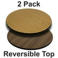 thumbnail image 1 of Flash Furniture 2 Pack 36'' Round Table Top with Natural or Walnut Reversible Laminate Top, 1 of 3