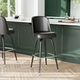 thumbnail image 1 of Flash Furniture 2 Pack Commercial Grade Metal Barstool with Dark Brown Swivel Bucket Seat, 1 of 11