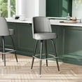 thumbnail image 1 of Flash Furniture James Traditional Vinyl Full Back Barstool Gray 2-Pieces/Pack (2XUF125GRY), 1 of 11