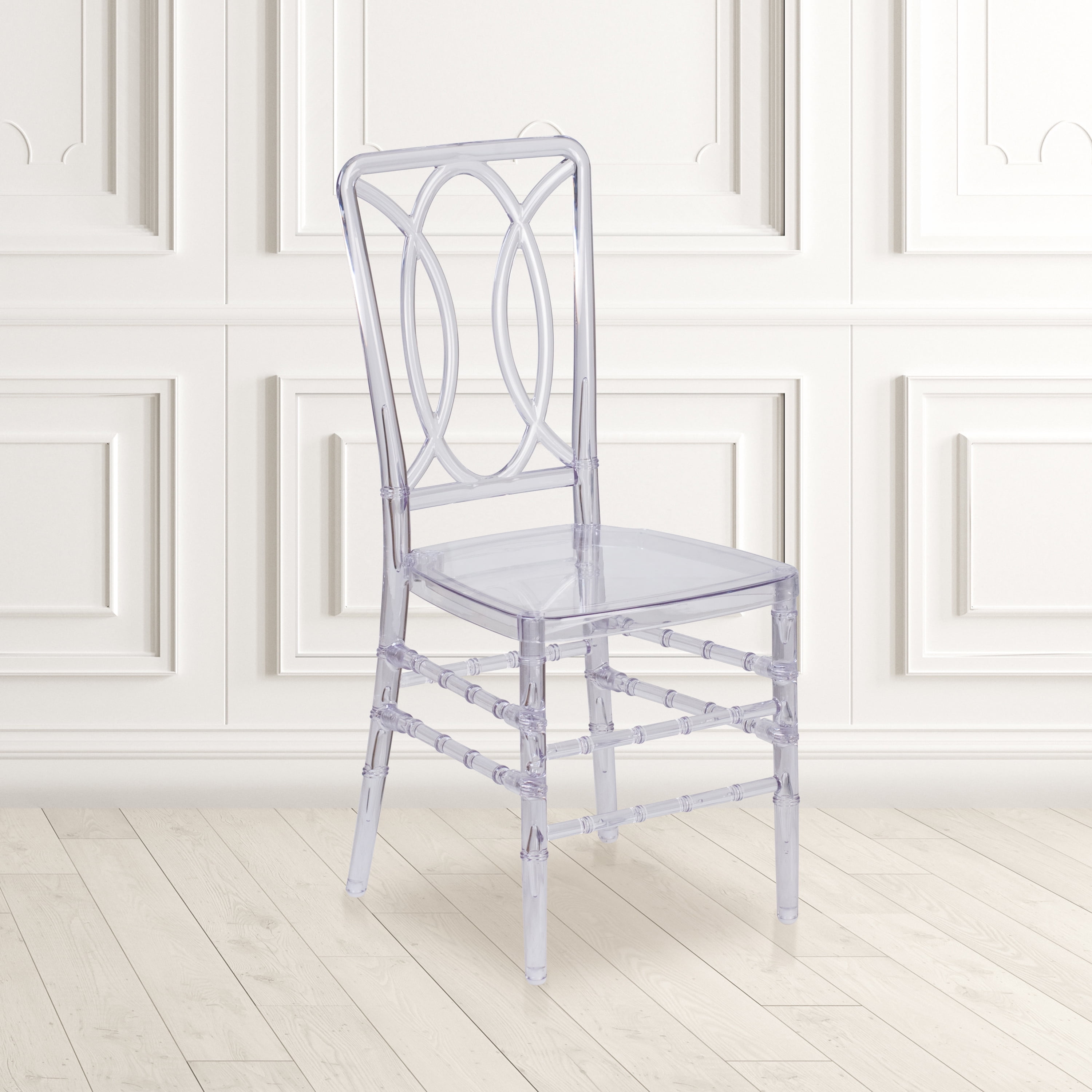 Elegance Crystal Ice Glam Stacking Chair - UV and Scratch Resistant