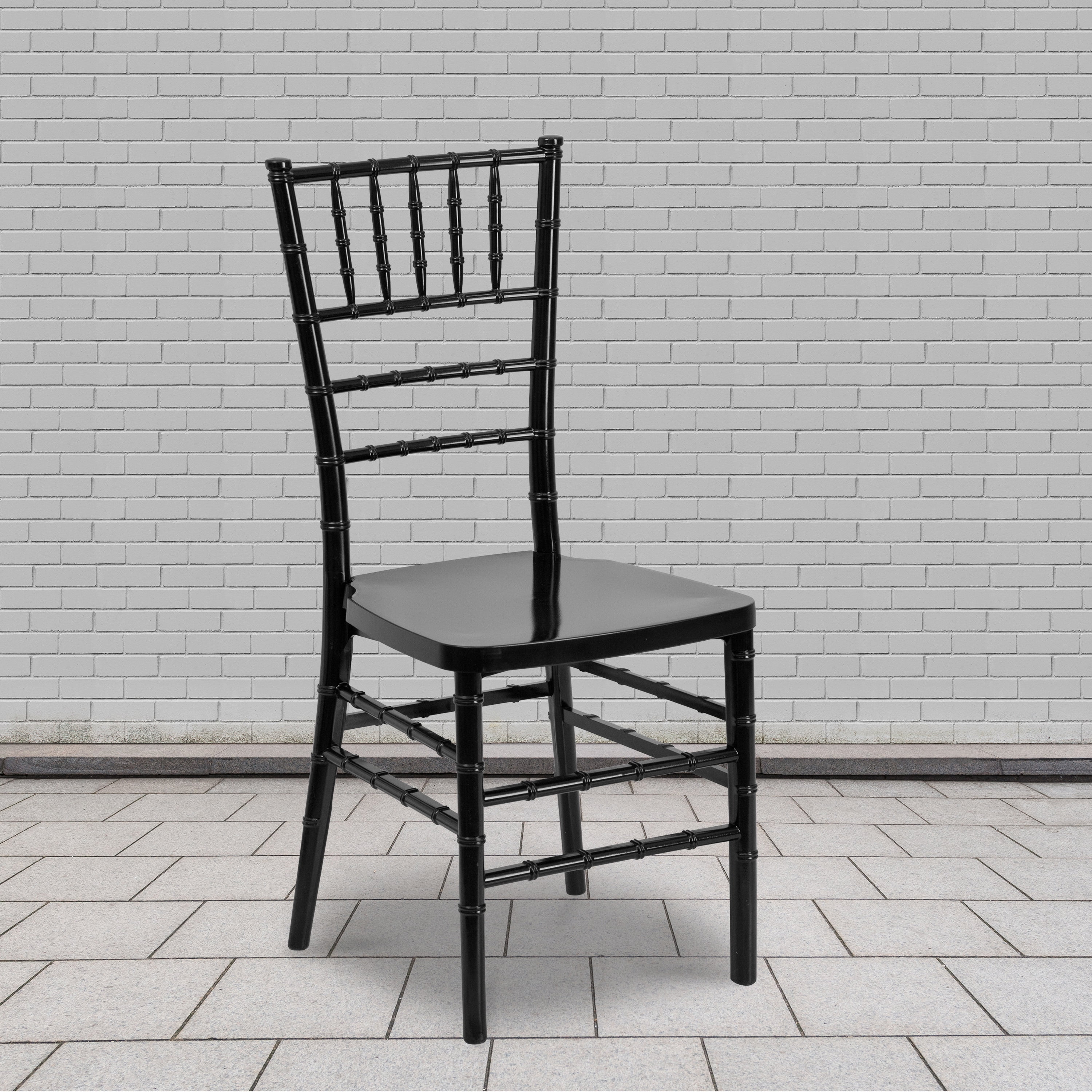 Elegant Black Resin Chiavari Stacking Chair for Events