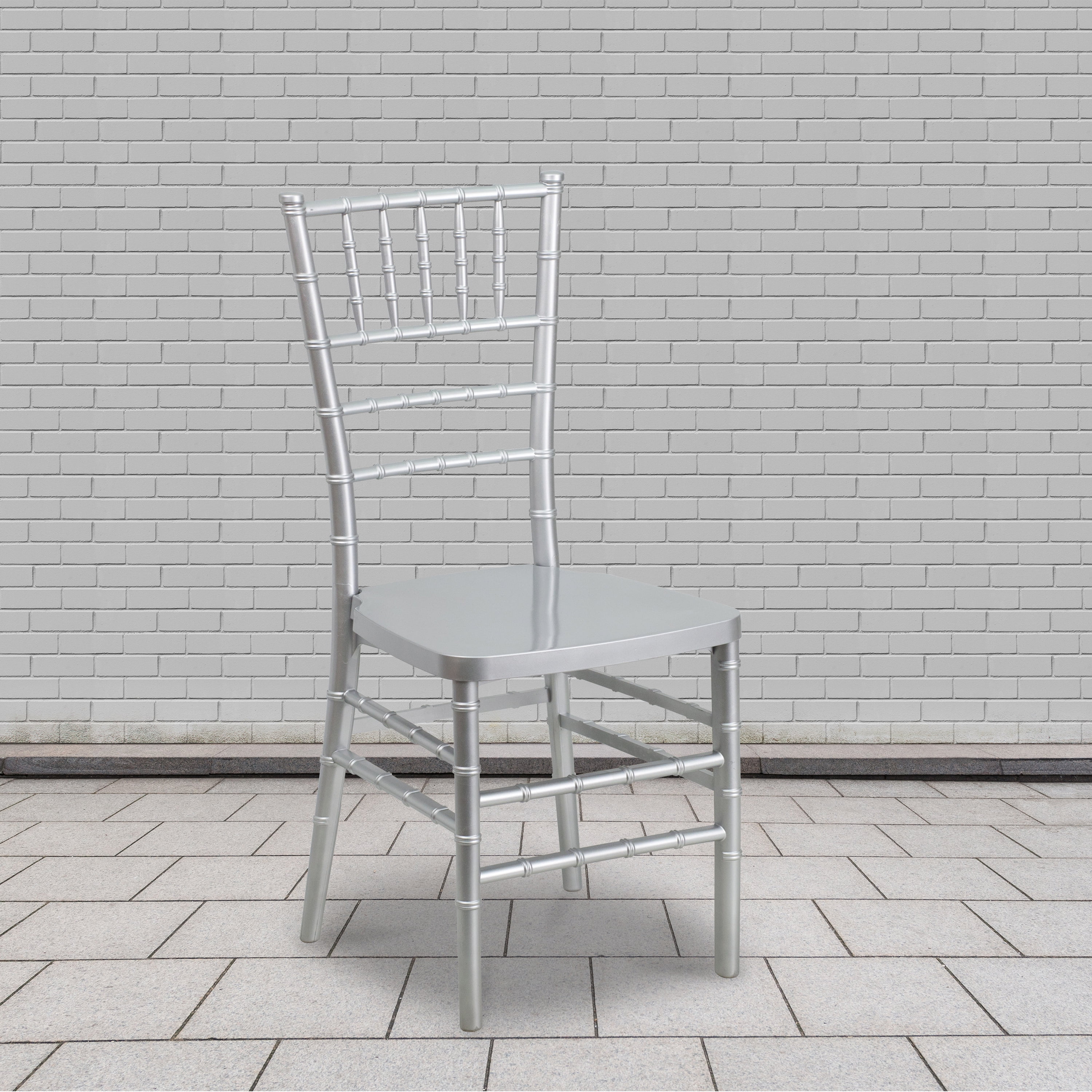 Elegant Silver Resin Chiavari Event Chair