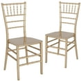 thumbnail image 1 of Flash Furniture 2 Pack HERCULES Series Gold Resin Stacking Chiavari Chair, 1 of 14