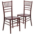 thumbnail image 1 of Flash Furniture 2 Pack HERCULES Series Mahogany Wood Chiavari Chair, 1 of 7