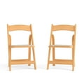 thumbnail image 1 of Flash Furniture 2 Pack HERCULES Series Natural Wood Folding Chair with Vinyl Padded Seat, 1 of 17