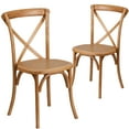 thumbnail image 1 of Flash Furniture 2 Pack HERCULES Series Oak Cross Back Chair, 1 of 14