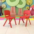 thumbnail image 1 of Flash Furniture 2 Pack Red Plastic Stackable School Chair with 15.5" Seat Height, 1 of 13