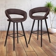 thumbnail image 1 of Flash Furniture 2 Pk. Brynn Series 29'' High Contemporary Cappuccino Wood Barstool in Brown Vinyl, 1 of 14