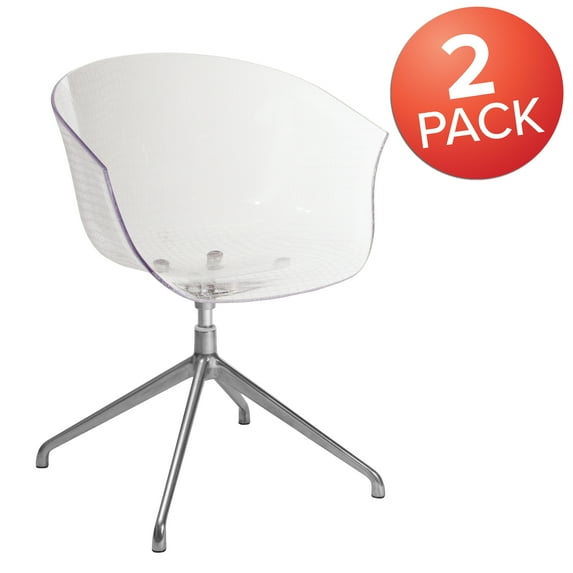 Flash Furniture 2 Pk. Clear Acrylic Contemporary Reception Chair