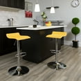 thumbnail image 1 of Flash Furniture 2 Pk. Contemporary Yellow Vinyl Adjustable Height Barstool with Solid Wave Seat and Chrome Base, 1 of 9