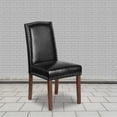 thumbnail image 1 of Flash Furniture 2 Pk. HERCULES Hampton Hill Series Black LeatherSoft Parsons Chair with Silver Accent Nail Trim, 1 of 13