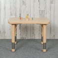 thumbnail image 1 of Flash Furniture 21.875"W x 26.625"L Rectangular Natural Plastic Height Adjustable Activity Table, 1 of 10