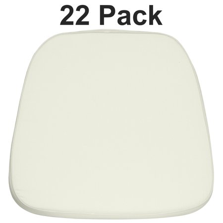 Flash Furniture 22 Pack Soft Fabric Chiavari Chair Cushion Ivory