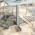 thumbnail image 1 of Flash Furniture 22'' x 22'' Restaurant Indoor/Outdoor Table X-Base with 3'' Dia. Table Height Column, Silver, 1 of 8