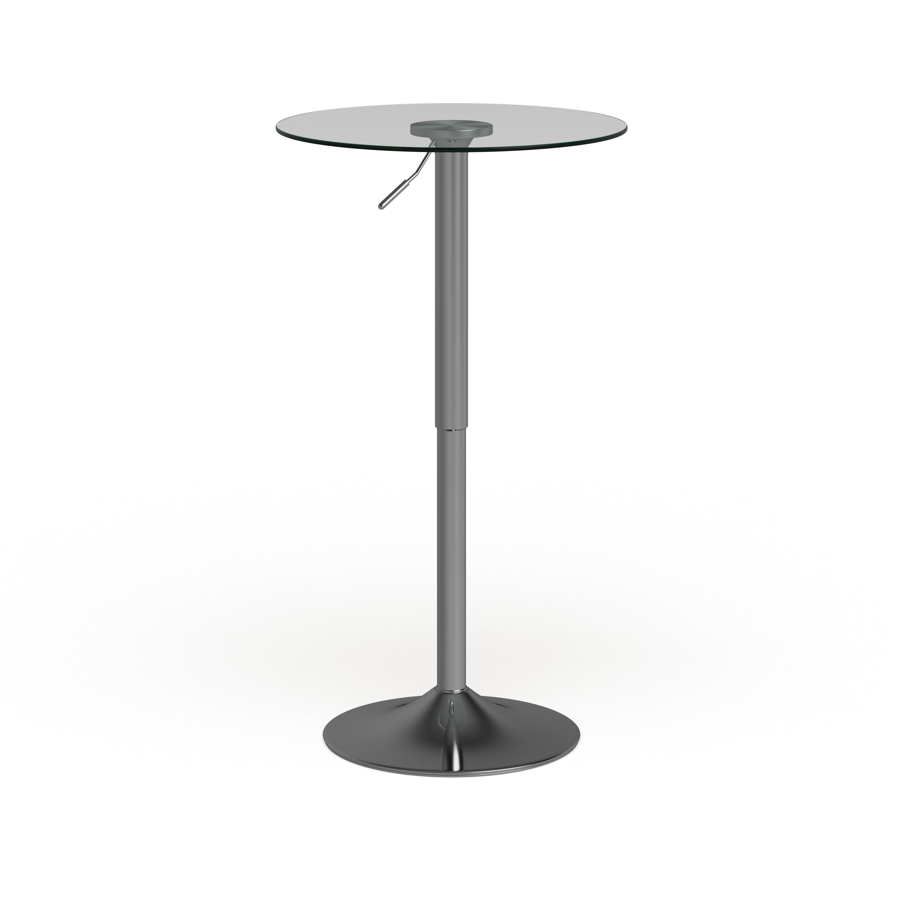 Adjustable height cheap glass table
