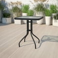 thumbnail image 1 of Flash Furniture 23.5'' Square Tempered Glass Metal Table, 1 of 5