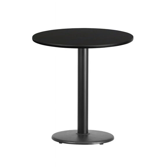 Flash Furniture 24'' Round Black Laminate Table Top with 18'' Round Table Height Base