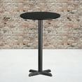 thumbnail image 1 of Flash Furniture 24'' Round Black Laminate Table Top with 22'' x 22'' Bar Height Table Base, 1 of 6