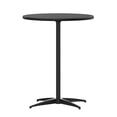 thumbnail image 1 of Flash Furniture Lars 24'' Round Wooden Cocktail Table with 30'' and 42'' Columns Black (XA24COTABK), 1 of 9