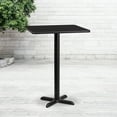 thumbnail image 1 of Flash Furniture 24'' Square Black Laminate Table Top with 22'' x 22'' Bar Height Table Base, 1 of 6
