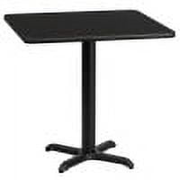 Flash Furniture Stiles 24'' Square Black Laminate Table Top with 22'' x 22'' Table Height Base