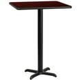 thumbnail image 1 of Flash Furniture 24'' Square Mahogany Laminate Table Top with 22'' x 22'' Bar Height Table Base, 1 of 4
