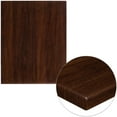 thumbnail image 1 of Flash Furniture 24" x 30" Rectangular High-Gloss Walnut Resin Table Top with 2" Thick Edge, 1 of 3