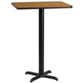 thumbnail image 1 of Flash Furniture 24'' x 30'' Rectangular Natural Laminate Table Top with 22'' x 22'' Bar Height Table Base, 1 of 4