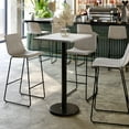 thumbnail image 1 of Flash Furniture 24'' x 30'' White Rectangular Laminate Table Top with Black 18" Round Bar Height Table Base with Footring, 1 of 8