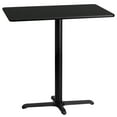 thumbnail image 1 of Flash Furniture 24'' x 42'' Rectangular Black Laminate Table Top with 23.5'' x 29.5'' Bar Height Table Base, 1 of 3