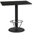 thumbnail image 1 of Flash Furniture 24'' x 42'' Rectangular Black Laminate Table Top with 24'' Round Bar Height Table Base and Foot Ring, 1 of 2