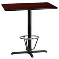 thumbnail image 1 of Flash Furniture 24'' x 42'' Rectangular Mahogany Laminate Table Top with 23.5'' x 29.5'' Bar Height Table Base and Foot Ring, 1 of 2