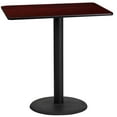 thumbnail image 1 of Flash Furniture 24'' x 42'' Rectangular Mahogany Laminate Table Top with 24'' Round Bar Height Table Base, 1 of 4