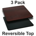 thumbnail image 1 of Flash Furniture 3 Pack 24'' Square Table Top with Black or Mahogany Reversible Laminate Top, 1 of 3