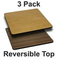 thumbnail image 1 of Flash Furniture 3 Pack 24'' Square Table Top with Natural or Walnut Reversible Laminate Top, 1 of 3