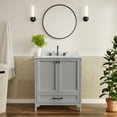thumbnail image 1 of Flash Furniture Haven 30" Bathroom Vanity with Sink and Storage Cabinet Gray/Black (FSBN430KDGYHBK), 1 of 11