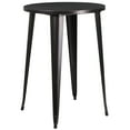 thumbnail image 1 of Flash Furniture 30" Round Metal Patio Bar Table with Protective Rubber Floor Glides, Black, 1 of 3