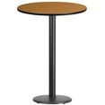 thumbnail image 1 of Flash Furniture 30'' Round Natural Laminate Table Top with 18'' Round Bar Height Table Base, 1 of 3