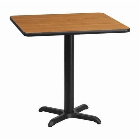 Flash Furniture 30'' Square Natural Laminate Table Top with 22'' x 22'' Table Height Base