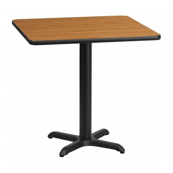 Flash Furniture 30'' Square Natural Laminate Table Top with 22'' x 22'' Table Height Base