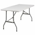 thumbnail image 1 of Flash Furniture 30''W x 60''L Bi-Fold Granite White Plastic Folding Table, 1 of 4