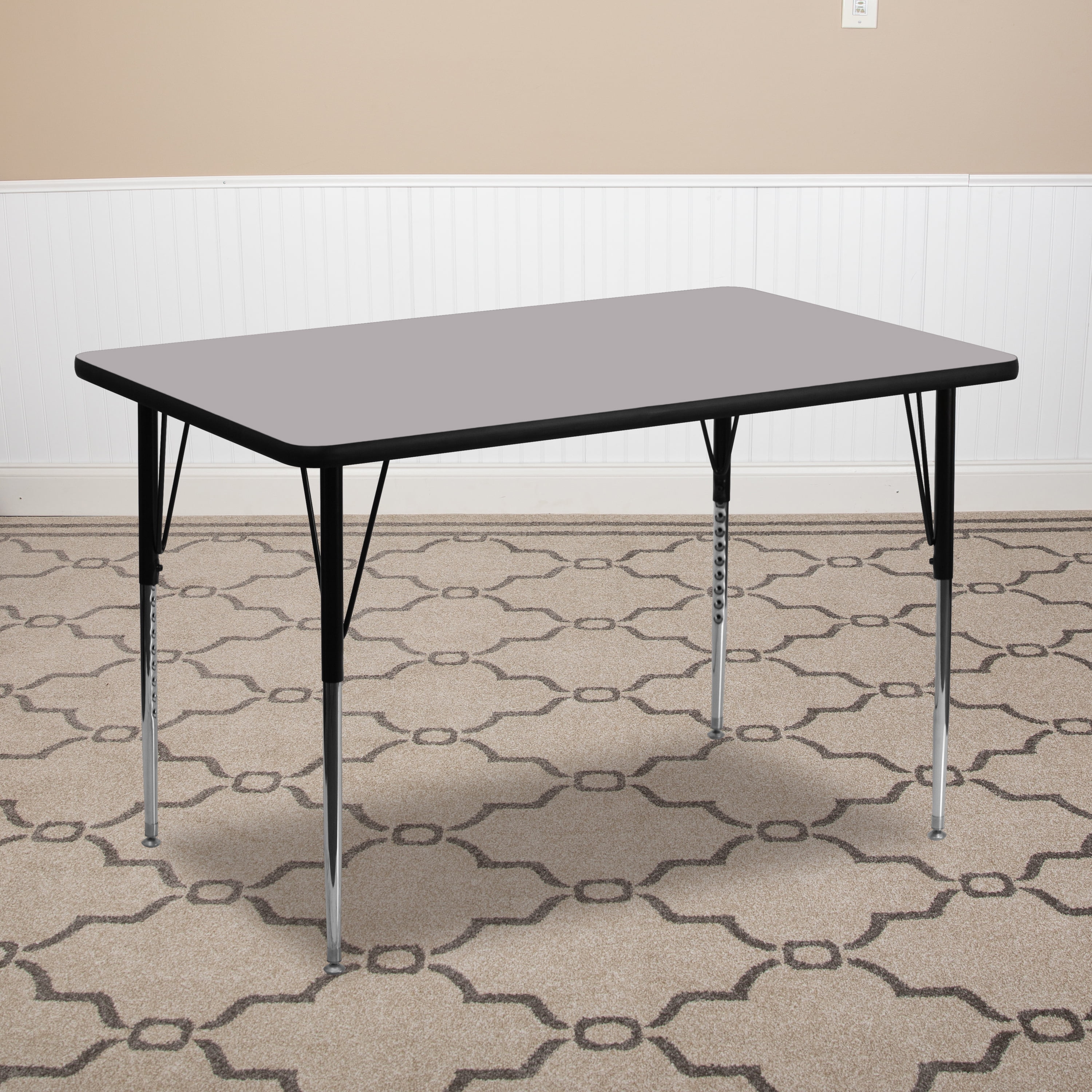 Versatile Gray 72"L Rectangular Laminate Multi-Use Activity Table