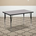 thumbnail image 1 of Flash Furniture 30''W x 72''L Rectangular Grey Thermal Laminate Activity Table - Standard Height Adjustable Legs, 1 of 7