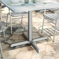 thumbnail image 1 of Flash Furniture 30'' x 30'' Restaurant Indoor/Outdoor Table X-Base with 3'' Dia. Table Height Column, Silver, 1 of 8