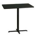 thumbnail image 1 of Flash Furniture 30'' x 42'' Rectangular Black Laminate Table Top with 23.5'' x 29.5'' Bar Height Table Base, 1 of 3