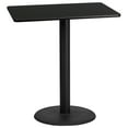 thumbnail image 1 of Flash Furniture 30'' x 42'' Rectangular Black Laminate Table Top with 24'' Round Bar Height Table Base, 1 of 4