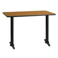 thumbnail image 1 of Flash Furniture 30'' x 42'' Rectangular Natural Laminate Table Top with 5'' x 22'' Table Height Bases, 1 of 3