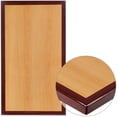thumbnail image 1 of Flash Furniture 30" x 45" Rectangular 2-Tone High-Gloss Cherry Resin Table Top with 2" Thick Mahogany Edge, 1 of 2