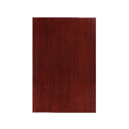 Flash Furniture 30" x 45" Rectangular High-Gloss Mahogany Resin Table Top with 2" Thick Edge